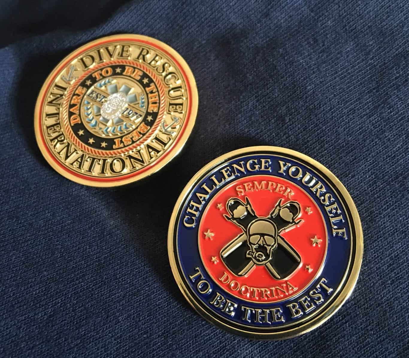 Challenge Coin challenge yourself to be the best coin from dive rescue international